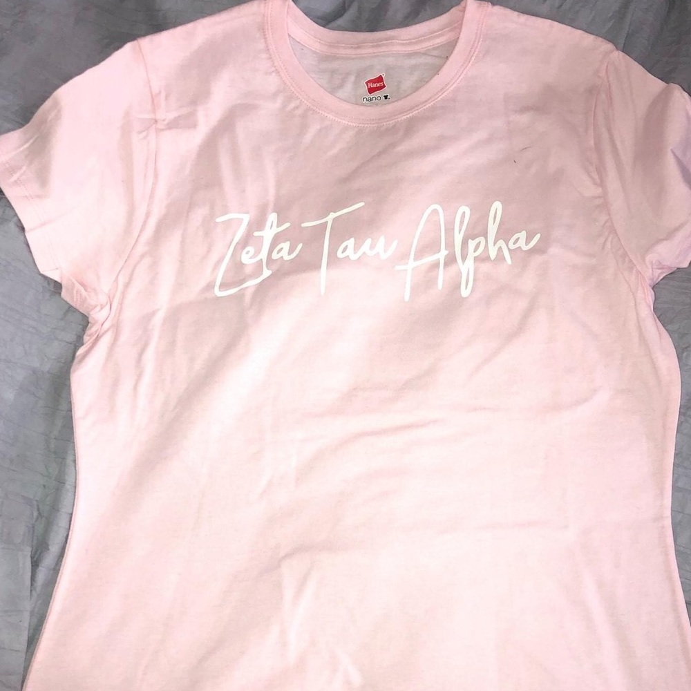 Zeta Tau Alpha Pink short sleeve shirt